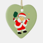 Pickleball Weihnachten Keramik Ornament (Rechts)