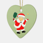 Pickleball Weihnachten Keramik Ornament (Links)