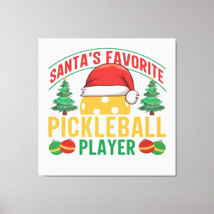 Pickleball Weihnachten Leinwanddruck