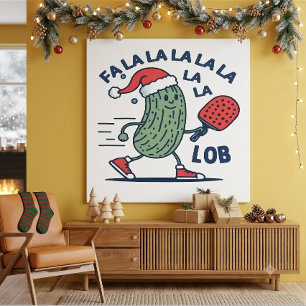 Pickleball Weihnachten Leinwanddruck