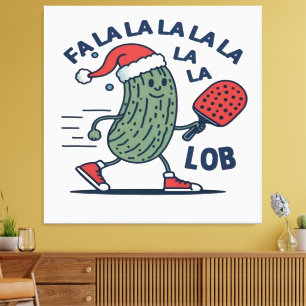 Pickleball Weihnachten Leinwanddruck
