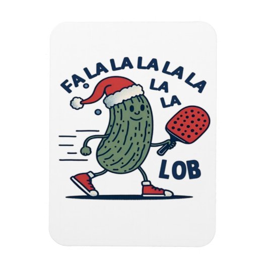 Pickleball Weihnachten Magnet (Vertikal)