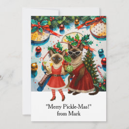 PICKLEBALL Weihnachten mit dem Text "Merry Pickle-