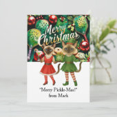 PICKLEBALL Weihnachten mit dem Text "Merry Pickle- (Stehend Vorderseite)
