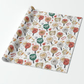 Pickleball Weihnachten mit Paddle  Geschenkpapier (Ungerollt)