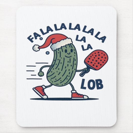 Pickleball Weihnachten Mousepad (Vorne)