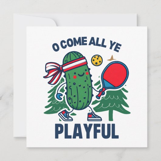 Pickleball Weihnachten O kommt alles, was ihr Play (Vorderseite)
