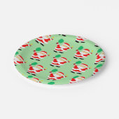 Pickleball Weihnachten Pappteller (Schrägansicht)