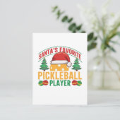 Pickleball Weihnachten Postkarte (Stehend Vorderseite)