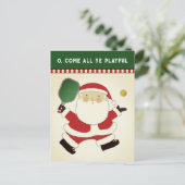 Pickleball Weihnachten Postkarte (Stehend Vorderseite)