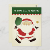 Pickleball Weihnachten Postkarte (Vorne/Hinten)