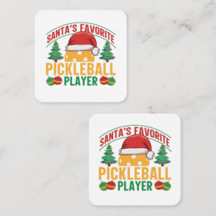 Pickleball Weihnachten Quadratische Visitenkarte