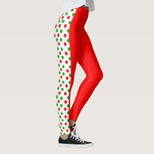 Pickleball-Weihnachten Rot und Grün Pickleballs Leggings