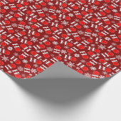 Pickleball Weihnachten Rotes Buch Ho Ho Ho Schneef Geschenkpapier (Ecke)