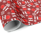 Pickleball Weihnachten Rotes Buch Ho Ho Ho Schneef Geschenkpapier (Rolleneckpunkt)