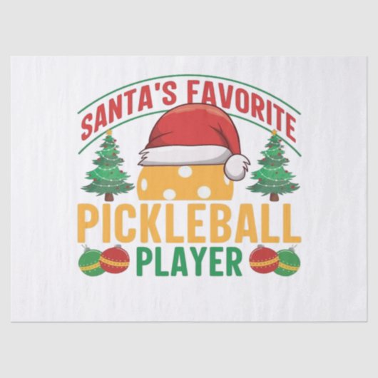 Pickleball Weihnachten Seidenpapier (Vorderseite)