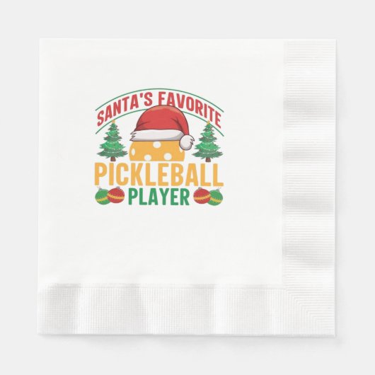 Pickleball Weihnachten  Serviette (Vorderseite)