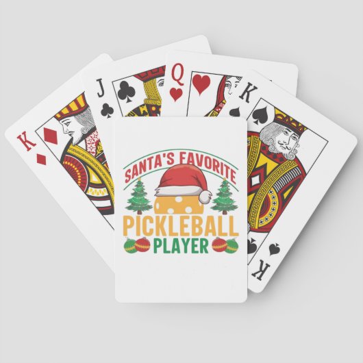 Pickleball Weihnachten Spielkarten (Rückseite)