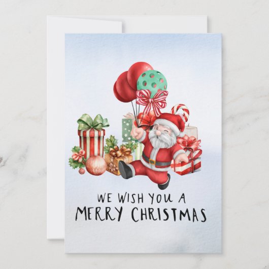 Pickleball Weihnachten Thema mit dem Weihnachtsman (Vorderseite)