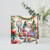 Pickleball Weihnachten Thema mit dem Weihnachtsman (Stehend Vorderseite)