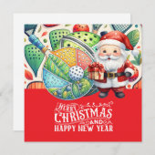 Pickleball Weihnachten Thema mit dem Weihnachtsman (Vorne/Hinten)