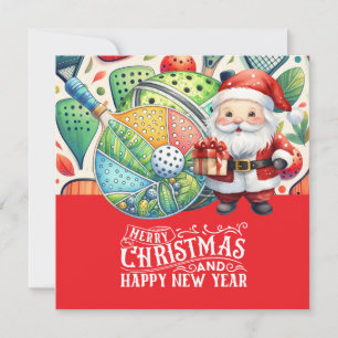 Pickleball Weihnachten Thema mit dem Weihnachtsman