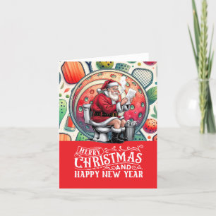 Pickleball Weihnachten Thema mit dem Weihnachtsman