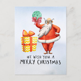 Pickleball Weihnachten Thema mit dem Weihnachtsman