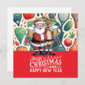 Pickleball Weihnachten Thema mit dem Weihnachtsman (Vorne/Hinten)