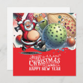 Pickleball Weihnachten Thema mit dem Weihnachtsman (Vorne/Hinten)