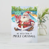 Pickleball Weihnachten Thema mit dem Weihnachtsman (Stehend Vorderseite)