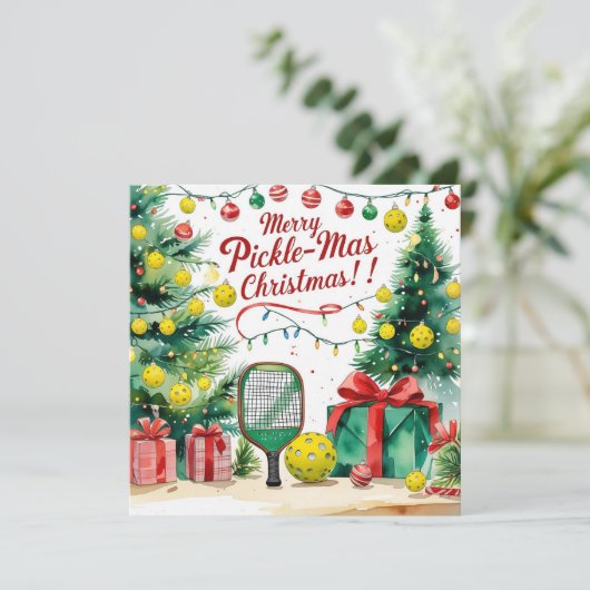 Pickleball Weihnachten Thema mit dem Weihnachtsman (Stehend Vorderseite)
