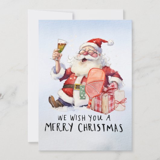 Pickleball Weihnachten Thema mit dem Weihnachtsman (Vorderseite)