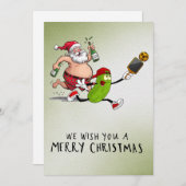 Pickleball Weihnachten Thema mit dem Weihnachtsman (Vorne/Hinten)