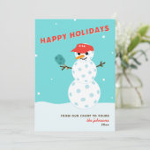 Pickleball Weihnachten Weihnachten Humorvolle Snow (Stehend Vorderseite)