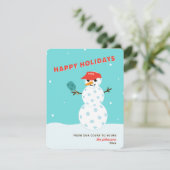 Pickleball Weihnachten Weihnachten Humorvolle Snow (Stehend Vorderseite)