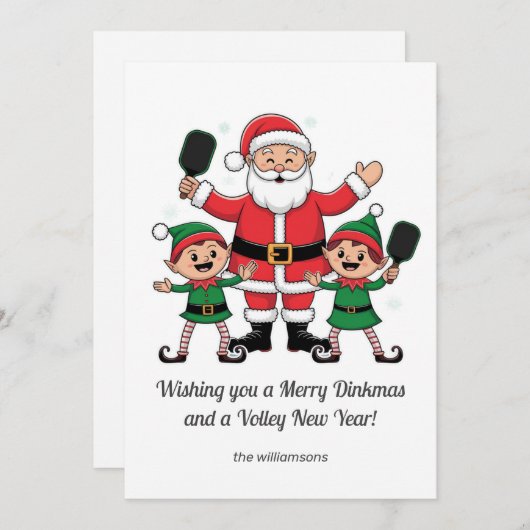 Pickleball Weihnachten Weihnachtsmann Elf, Ihr eig (Vorne/Hinten)