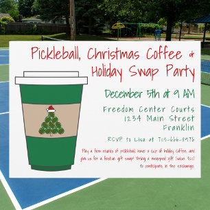 Pickleball-Weihnachts-Kaffee- & Feiertags-Tauschpa Einladung