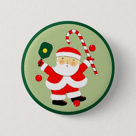 Pickleball Weihnachts-Kleine Geschenke Button (Vorderseite)