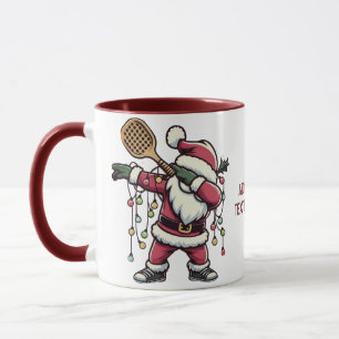 Pickleball Weihnachts-Paddleball Dabbing Santa Tasse