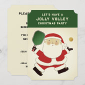 Pickleball Weihnachts-Party Einladungen (Vorne/Hinten)