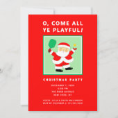 Pickleball Weihnachts-Party Einladungen (Vorderseite)