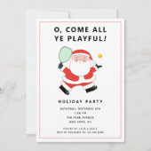 Pickleball Weihnachts-Party Einladungen (Vorderseite)
