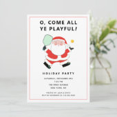 Pickleball Weihnachts-Party Einladungen (Stehend Vorderseite)