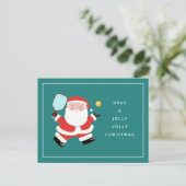 Pickleball Weihnachts-Postkarte Feiertagspostkarte (Stehend Vorderseite)