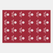 Pickleball Weihnachts-Weihnachtsblatt Geschenkpapier Set (Vorderseite 2)