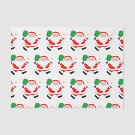 Pickleball Weihnachts-Weihnachtszettel Seidenpapier (Vorderseite)