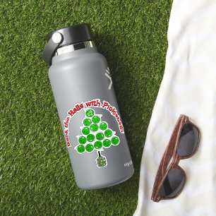 Pickleball-Weihnachtsbaum-Flur mit Rot und Grün sc Aufkleber