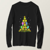 Pickleball Weihnachtsbaum Santa Pickleball X Mas L T-Shirt (Design vorne)