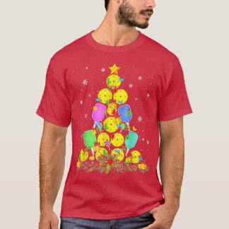 Pickleball Weihnachtsbaum T-Shirt